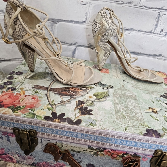 Nicholas Kirkwood Reptile and Metallic Sandals - Picture 3 of 7